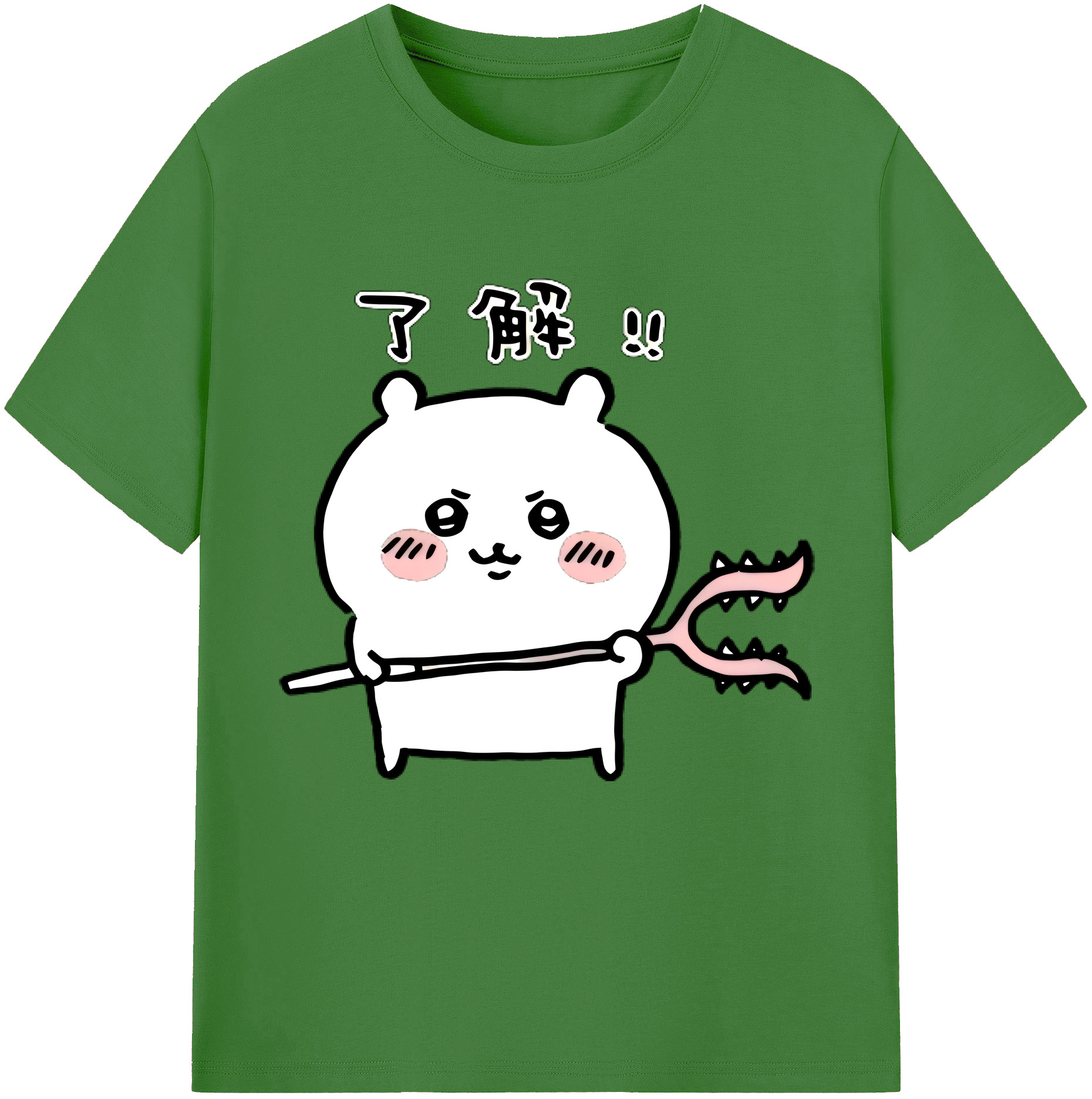 （画像用） ちいかわ ちいかわ Chii-kawa chiikawa レディースカジュアルプリントTシャツ（綿100％）